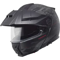 SCHUBERTH HELMET E2 ECE DEKOR ATLAS ANTHRACITE 57 (M) - Motorradhelm aus Glasfaser, ECE 22.06 zertifiziert für höchste Sicherheit und Komfort auf der Straße.
