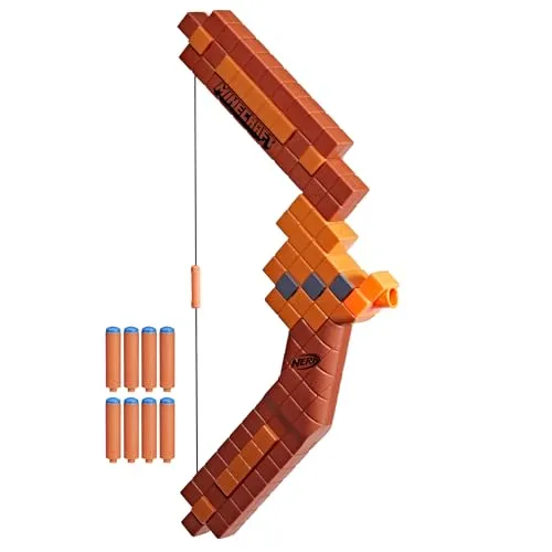Minecraft Bow Dart Blaster mit 8 Nerf N1 Darts von NERF