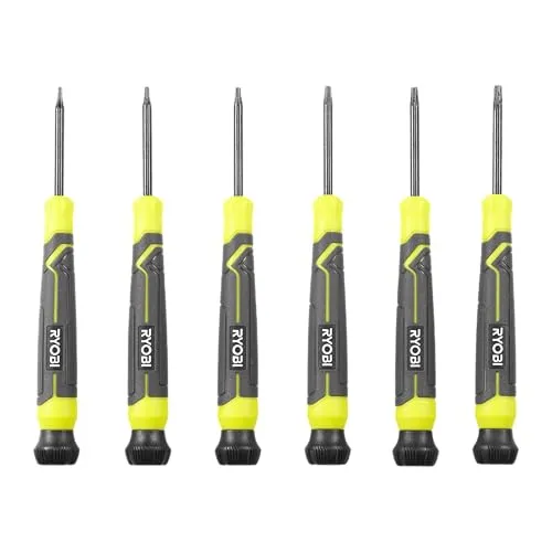Ryobi RHSDSPCT6 Torx Magnetisches Präzisions-Schraubendreher-Set ​ (6 Stück)