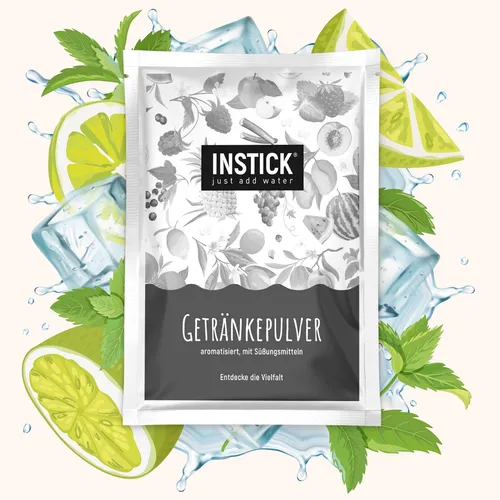 INSTICK Grüner Tee Limette & Minze / Eistee 1 Packung für 18 L