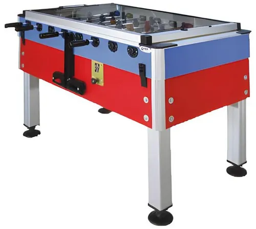 Professioneller Tischfußballtisch aus Aluminium und MDF in Rot