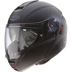 Caberg Levo X Klapphelm matt-schwarz XS - Motorradhelm mit ultra weitem Sichtfeld und Dual Homologation P/J für optimalen Komfort. Integrierte Sonnenblende und einfach wechselbares Visier machen ihn zum idealen Begleiter.