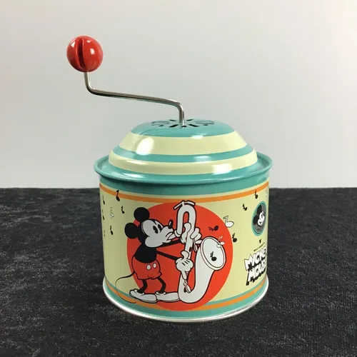 Disney,Mickey Maus,Musikspieldose,Spielzeug,Metall Spieluhr,Kurbel,
