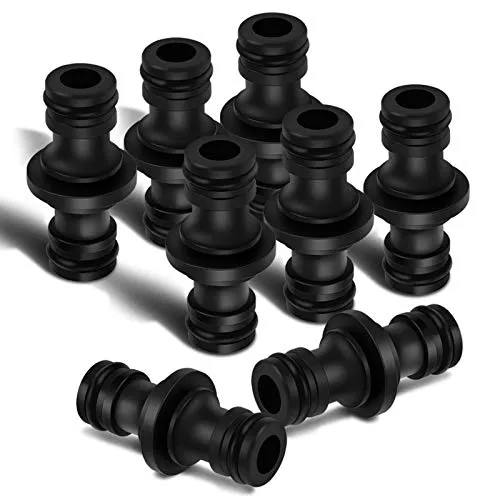 Garden Verbinder,ERKOON 8 Stück Schlauchverbinder 1/2 zoll Doppelstecker Gartenschlauch Verbindungen Extender Verlängerung Kupplung Verbindungsteil Zwei Wege Kupplung für Garten und Haus Wasserhahn