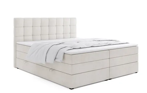Labett Boxspringbett IGELLA KING 180x200 mit Bettkasten & Topper - Elegantes Boxspringbett mit Taschenfederkern für optimalen Schlafkomfort. Der integrierte Bettkasten bietet zusätzlichen Stauraum. Ideal für erholsame Nächte und Platzersparnis.