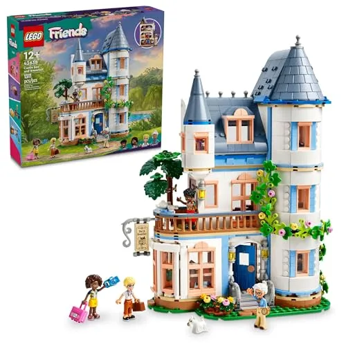 Lego Friends Schloss-Bett und Frühstück Hotel Spielset für Kinder ab 12 Jahren - Ein kreatives Bauprojekt für Mädchen und Jungen ab 12 Jahren. Das 1311-teilige Set umfasst 4 Mini-Puppen, eine Hundespielzeugfigur und zahlreiche Zubehörteile für fantasievolles Spielen.