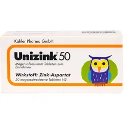Unizink 50 magensaftresistente Tabletten 50 St