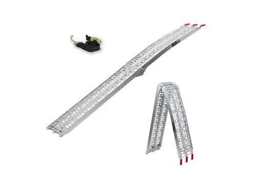 TRUTZHOLM Alu Auffahrrampe klappbar - 340kg Traglast - Auffahrrampe aus Aluminium, klappbar und ideal für das Verladen von Motorrädern und Quads. Hohe Traglast von 340 kg für den täglichen Einsatz.