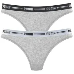 PUMA String Iconic (Packung, 2er-Pack) mit weichem Logobündchen grau M