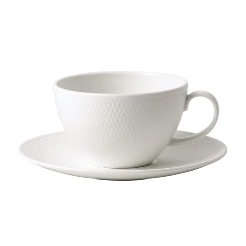 Wedgwood Gio weiß Teetasse 0,26 L mit Untertasse 2-tlg. Gio Weiß 40023843
