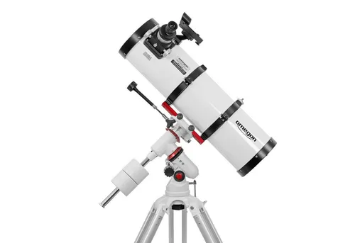 Omegon Teleskop Advanced 150/750 EQ-320 - Einsteiger-Teleskop für faszinierende Himmelsbeobachtungen, mit parabolischem Hauptspiegel und LED-Sucher für ein einfaches Finden von Objekten. Ideal für Garten oder Balkon!