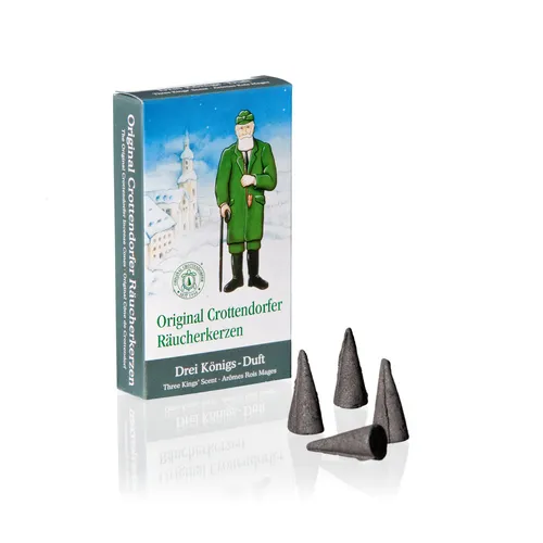 Crottendorfer Räucherkerzen 'Drei Königs-Duft' Größe M (24 Kegel/Pkg)