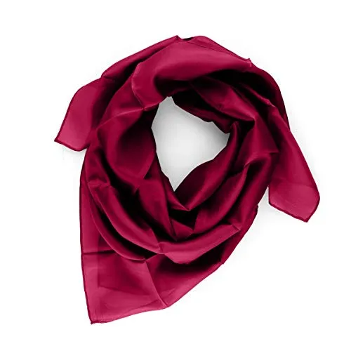 Tinitex Seidentuch Halstuch Tuch rot weinrot dunkelrot Seide 90x90cm