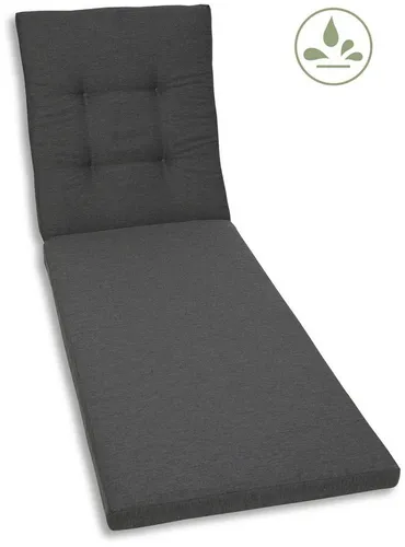 GO-DE Auflage Dining grau 59x7 cm - Hochwertige Gartenliege-Auflage in grau, Made in Germany, mit Öko-Tex Standard 100 für höchsten Komfort und Sicherheit.