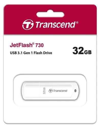 Transcend Transcend USB Stick 32GB Speicherstick JetFlash 730 weiß USB 3.0 USB-Stick