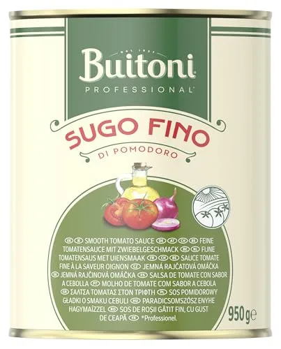 BUITONI Professional Sugo Di Pomodoro Fino, Fertige Tomatensauce, fruchtige und süße Sauce mit einer ausgewogenen Zwiebel- und Öl Würze, 1er Pack (950g Dose)