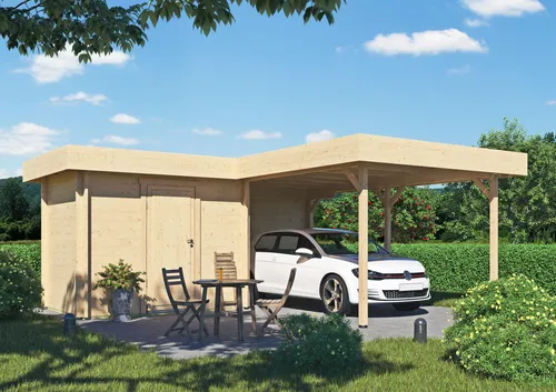 Fjordholz Carport mit Abstellraum Modell Kampen 44