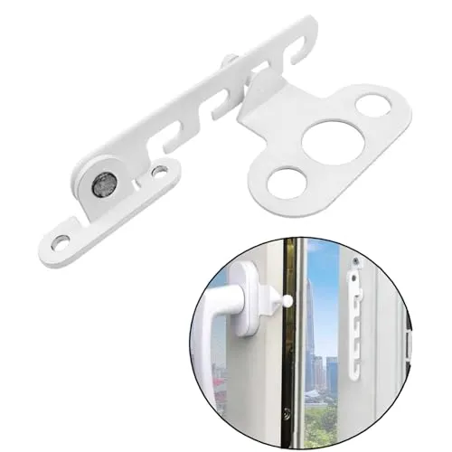 Fensterfeststeller Set 1 Stücke Fenster Kipp Regler Fensterstopper Fensterriegel Kippfenster Feststeller Metall Fenster Regler Zuschlagschutz Fensterriegel Kippfensterschutz für Schiebefenster