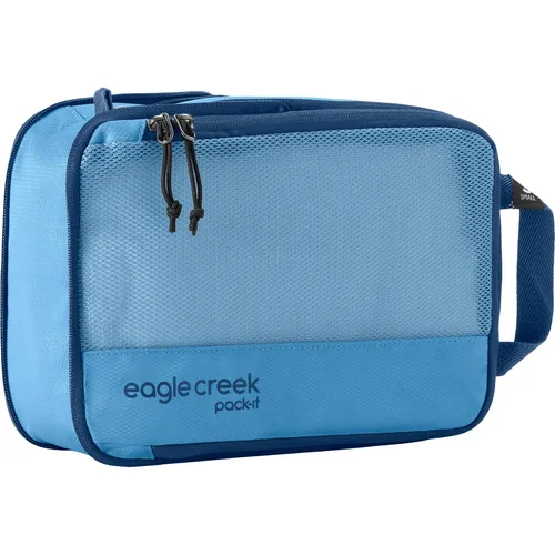 Eagle Creek Pack-It Reveal Compression Cube M - blue dawn - Packtaschen für Ordnung im Reisegepäck, mit Kompressionsreißverschluss für mehr Stauraum und Sichtfenster für einfachen Zugriff auf den Inhalt.