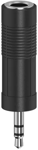 Hama Audio-Adapter 3,5-mm-Klinken-Stecker auf 6,3-mm-Klinken-Kupplung - Kompakt und ideal für den Anschluss von Kopfhörern an portable Geräte