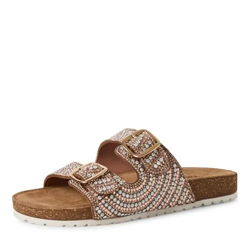 Tamaris Pantolette Damen Flach rosa, EU 37 - Wanderschuhe in modischem Design, mit weicher Decksohle für höchsten Tragekomfort und einfachem An- und Ausziehen – ideal für entspannte Tage.