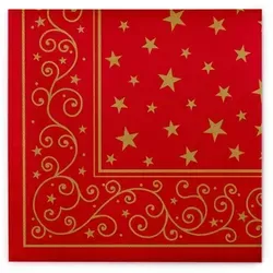Sovie HORECA Serviette Liam in Rot aus Linclass® Airlaid 40 x 40 cm, 50 Stück - Weihnachten Ornamente Sterne