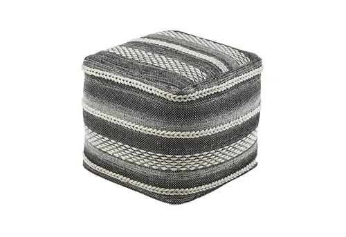 Kobolo Sitzwürfel YIN aus Baumwolle - Moderne Sitzpouf aus Baumwolle im Bohemian Chic, leicht zu bewegen und ideal als zusätzliche Sitzgelegenheit oder Fußstütze. Passt perfekt zu jedem Einrichtungsstil.