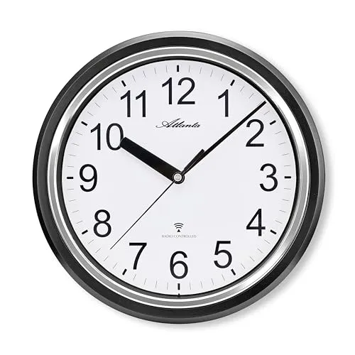 Atlanta Funk Wanduhr Modern Rund 28 cm von Atlanta