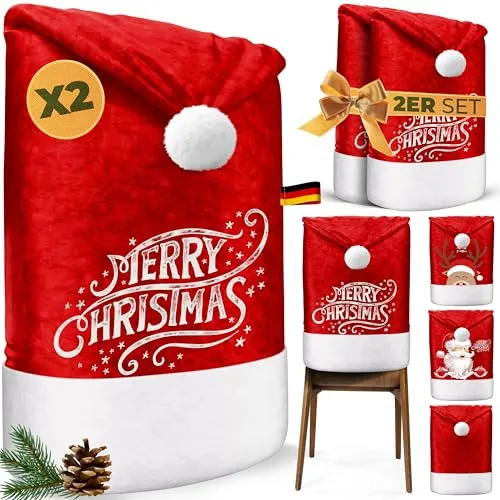 KESSER® Premium Weihnachtsstuhlüberzug Set von Kesser