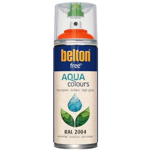 belton free Wasserlack RAL 2004 reinorange, hochglänzend