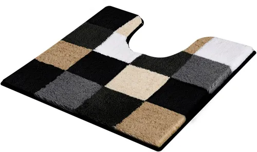 Kleine Wolke WC-Vorleger Caro 55 x 55 cm schwarz in schwarz von Kleine Wolke