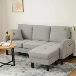 Merax Modulares Ecksofa L-förmig 3-Sitzer von Merax