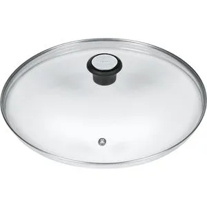 Tefal Glasdeckel 280979.12, 32cm - Geschirr mit praktischem Entlüftungsloch, gehärtetem Glas und breitem Edelstahlrand für maximale Sicherheit und Langlebigkeit.