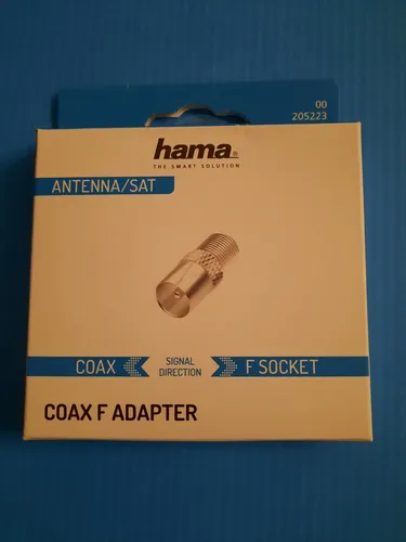 Hama 00205223 Sat Adapter F-Koaxialstecker - Langlebiger und flexibler Adapter für optimale Signalübertragung in HiFi-Anlagen