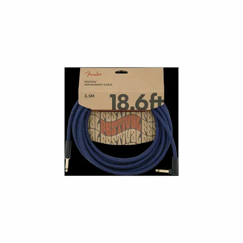 FENDER 18.6' Angled Festival Instrument Cable, Pure Hemp, Blue Dream