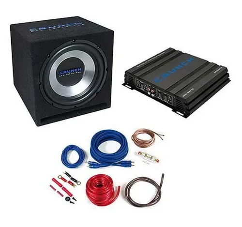 Crunch CBP500 - Basspaket mit 30cm Subwoofer und 2-Kanal Verstärker, 500W Maximalleistung für beeindruckenden Bass im Auto
