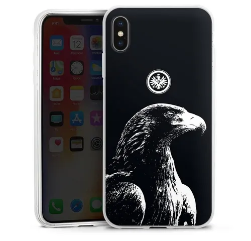 DeinDesign Handyhülle Eintracht Frankfurt Offizielles Lizenzprodukt Attila SGE Attila, Apple iPhone Xs Max Silikon Hülle Bumper Case Handy Schutzhülle
