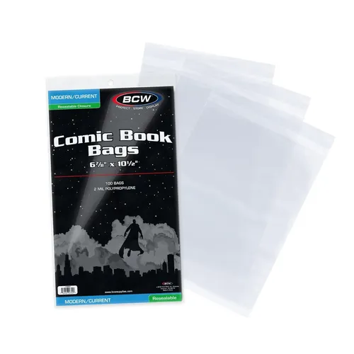 BCW Resealable Current/Modern Comic Bags - 100 ct Acid-Free Modern (US IMPORT)