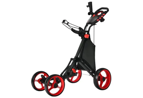 COSTWAY Golftrolley, 4 Rad Golfwagen klappbar aus Aluminum
