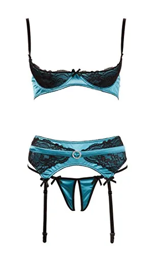 Cottelli Collection Lingerie Hebe Set, 85B/L, grün