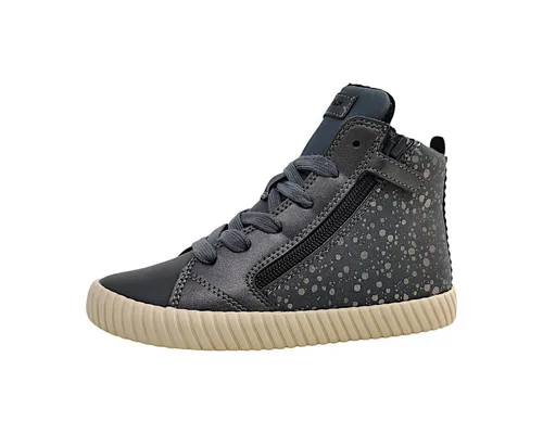 Geox U Prali B Kinderschuhe Mädchen Schnürstiefel Grau - Sneaker mit atmungsaktiver Sohle, ideal für aktive Mädchen und optimalen Komfort beim Spielen und Toben.