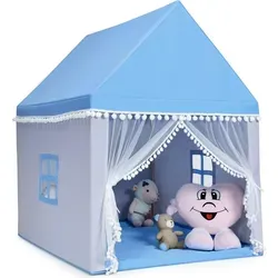 Kinderzelt Spielhaus Kinderspielhaus Prinzess Prinzessin Kinderspielzelt Blau