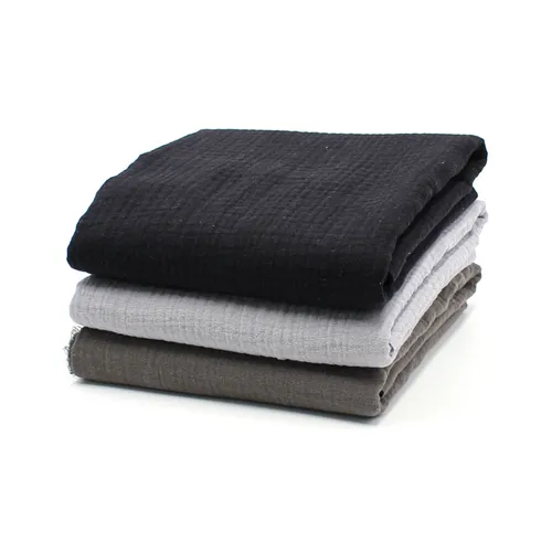 Produktbild 3x Double Gauze Musselin Set je 0,5m x 1,35m Stoff 100% Baumwollstoff Set13