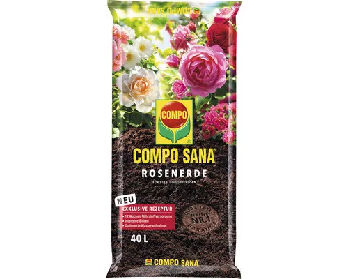 COMPO SANA® Rosenerde für Beet- und Topfrosen 40 L von COMPO