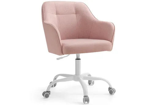 SONGMICS Höhenverstellbarer Bürostuhl, Rosa in pink von SONGMICS