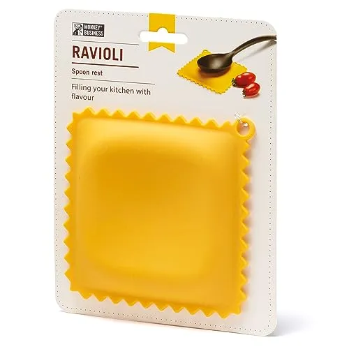 Ravioli-förmige Löffelablage | Löffelablage für die Küchentheke | Coole Küchenhelfer & Zubehör | aus Einer Sammlung von verschiedenen Pasta-förmigen, einzigartigen Küchenhelfern | von Monkey Business