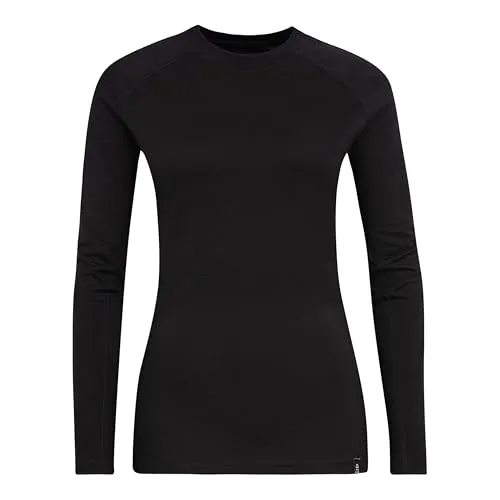 Produktbild TOM FYFE Premium Merino Activewear Langarm Damen Schwarz/S aus 100% Merinowolle – geruchshemmend, temperaturregulierend – Made in Europe