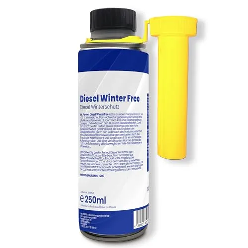 Mr.Perfect® - Winterfree für Diesel | 250ml Diesel Additiv | Hoch ergiebig 1:200 | Frostschutz bis -33 Grad | Diesel Frostschutz für Dieselmotoren & Heizsysteme | Fließverbesserer