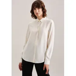 Hemdbluse SEIDENSTICKER Damen 4XL ecru - Elegante Bluse aus 100% Viskose im regular fit, ideal für Büro und Freizeit. Der Hemdblusenkragen und edle Perlmuttknöpfe verleihen einen femininen Touch.