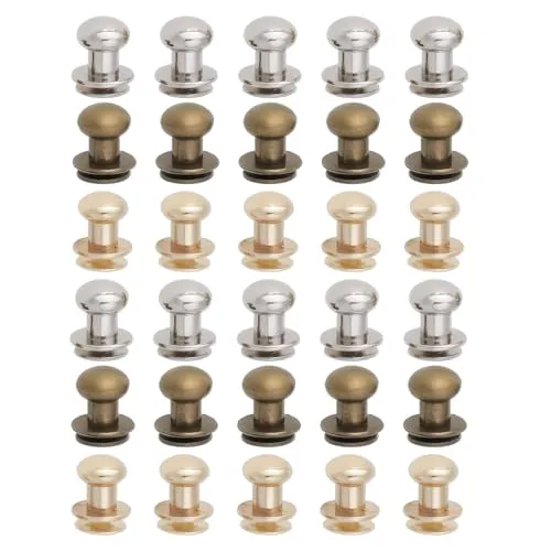 eMagTech 30 Stück Mini-Schubladenknöpfe Schmuckkästchen Kleine Knöpfe mit Schraube für Möbeltüren Schränke Frisiertische Kleiderschränke Kommoden (Silber Bronze Gold)